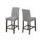 Monarch Specialties Dining Chair, Set Of 2, Counter Height, Upholstered, Kitchen, Dining Room, Pu Leather Look, Grey I 1902 - alternate 1